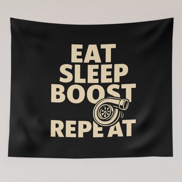 Item preview, Eat Sleep Boost Repeat Car Turbo JDM designed and sold by BoostedPixels.