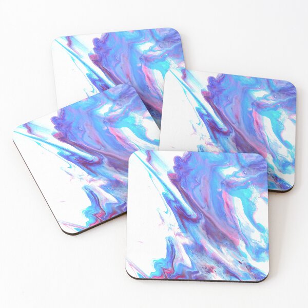 Item preview, Flowing Blue & Magenta in Motion Fluid Art Print - Acrylic Dutch Pour  designed and sold by marbledmoonart.