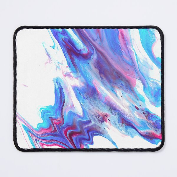 Item preview, Flowing Blue & Magenta in Motion Fluid Art Print - Acrylic Dutch Pour designed and sold by marbledmoonart.