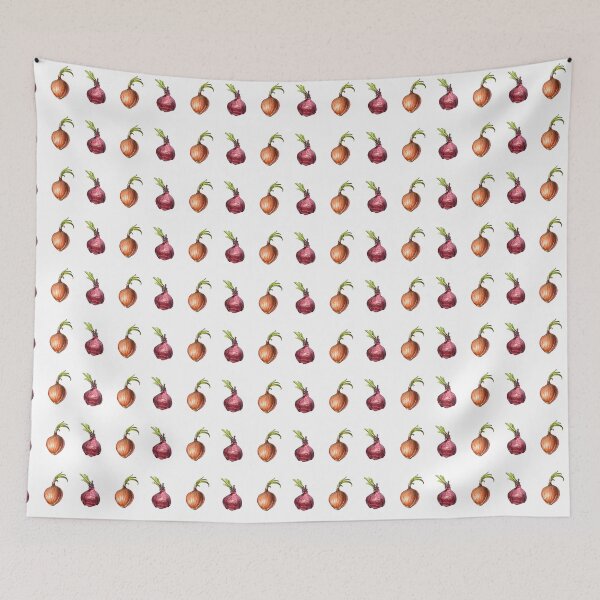 Item preview, Yellow and Red Onion - Watercolor  designed and sold by AquarellChill.