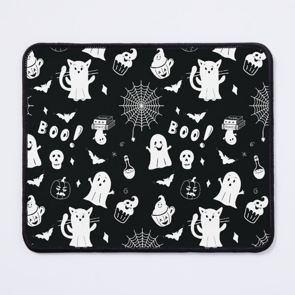 Item preview, Spooky Black and White Halloween Pattern designed and sold by iCraftCafe.
