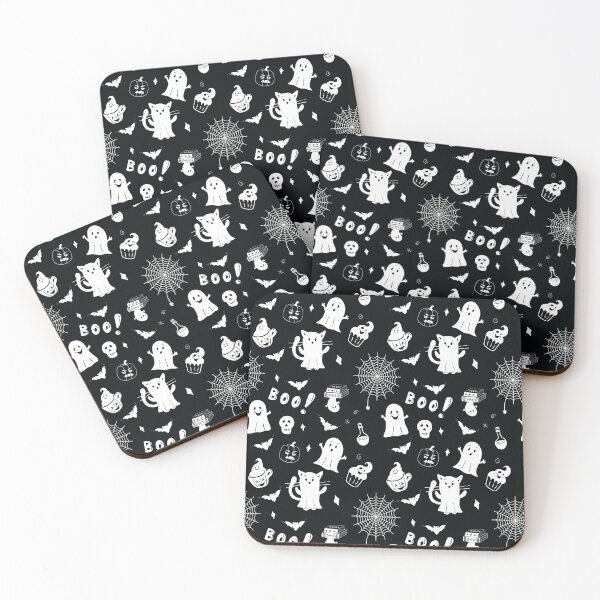 Item preview, Spooky Black and White Halloween Pattern designed and sold by iCraftCafe.