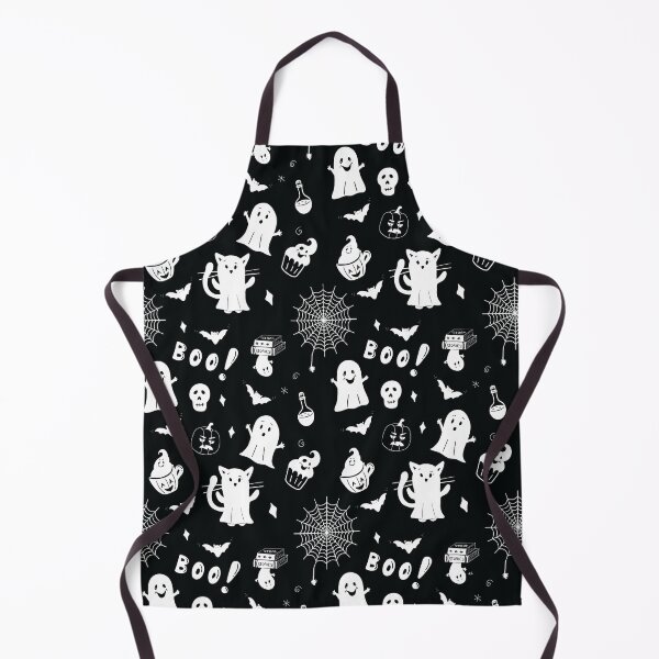 Item preview, Spooky Black and White Halloween Pattern designed and sold by iCraftCafe.
