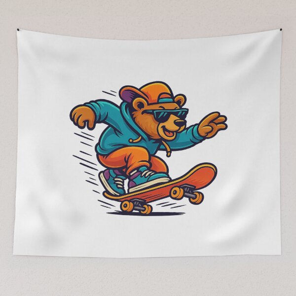 Item preview, Stylish Urban Skater Bear designed and sold by Ahau Designs.