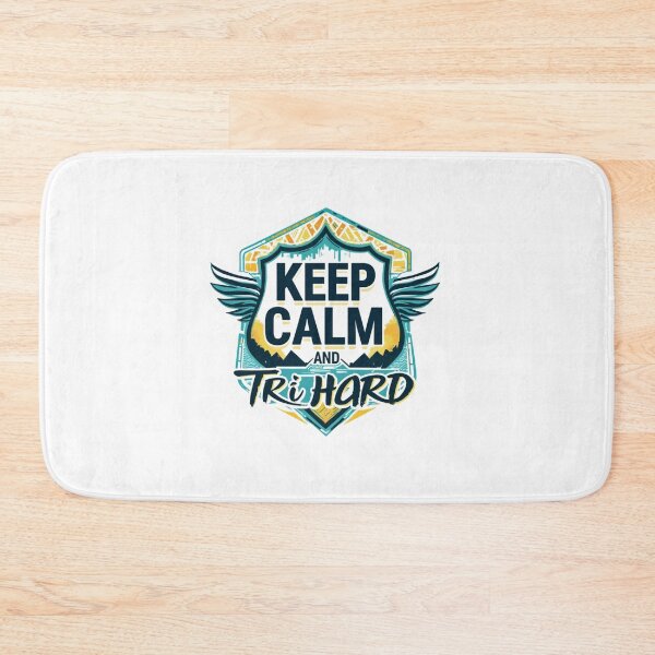 Item preview, Keep Calm and Tri Hard – Triathlon Motivation Sticker designed and sold by Triathlongram.