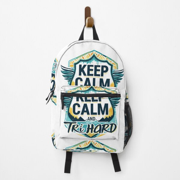 Item preview, Keep Calm and Tri Hard – Triathlon Motivation Sticker designed and sold by Triathlongram.