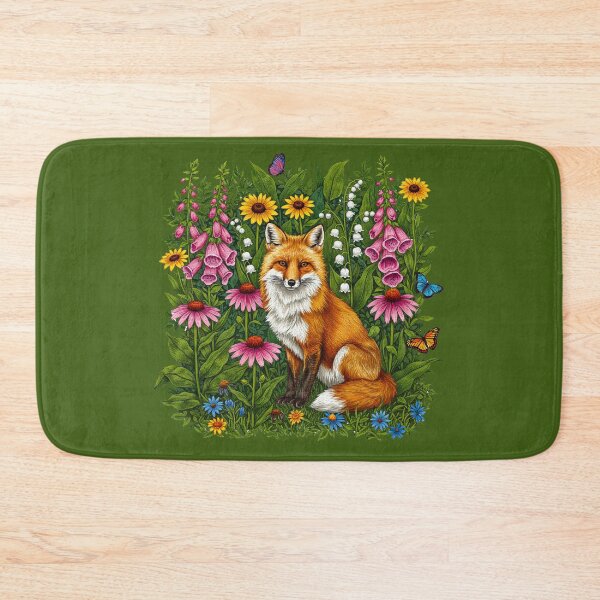Artikelvorschau, Fuchs in einem Feld mit Wildblumen entworfen und verkauft von TeeARTHY.