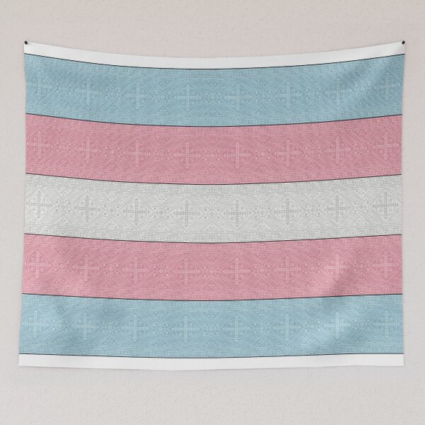 Item preview, Geometric Patterned Trans Flag designed and sold by FlyingJackalope.