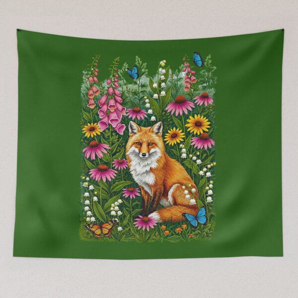 Artikelvorschau, Fuchs Wildblumen entworfen und verkauft von TeeARTHY.