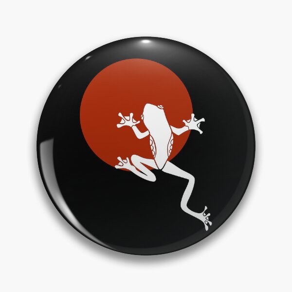 Item preview, Minimalist Frog Silhouette with Red Circle Background designed and sold by kiradreamshop.