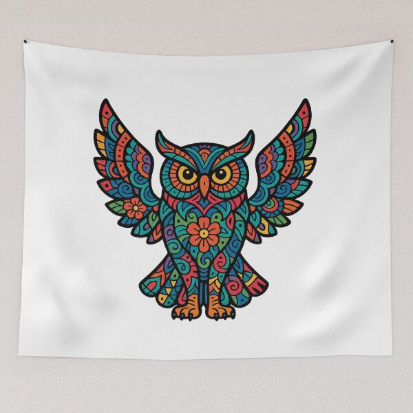 Item preview, Owl Alebrije Mexican Art designed and sold by Ahau Designs.
