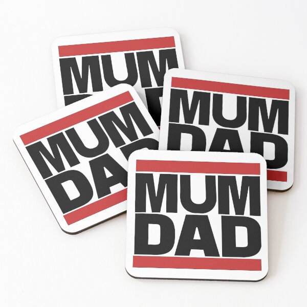 Item preview, MUM DAD (black text version) designed and sold by FREEKNSTEIN.