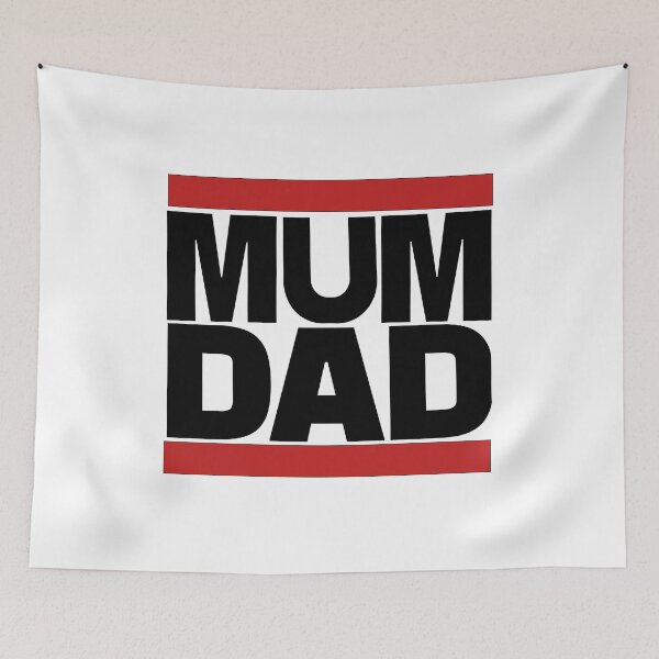 Item preview, MUM DAD (black text version) designed and sold by FREEKNSTEIN.