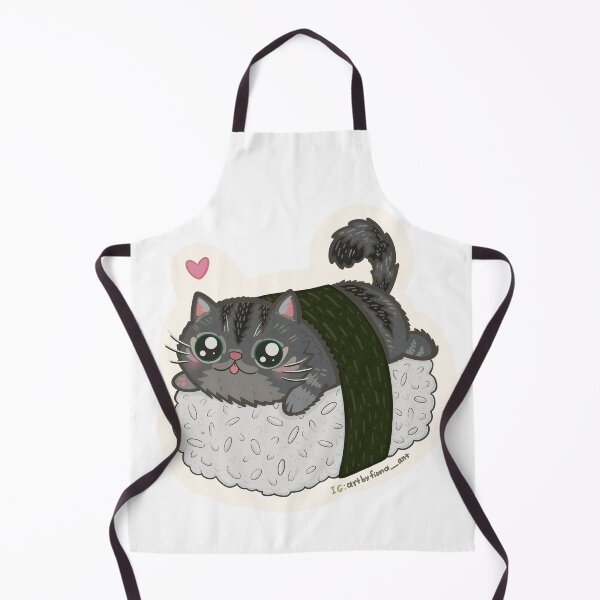 Item preview, Fluffy Gray Sushi Cat designed and sold by FibiArtInc.