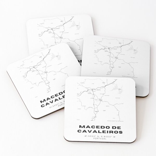 Item preview, Macedo de Cavaleiros Portugal Minimalist City Map Print – Modern Black and White Wall Art, Travel Poster designed and sold by RM-Journey.