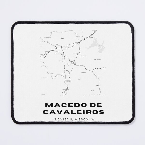 Item preview, Macedo de Cavaleiros Portugal Minimalist City Map Print – Modern Black and White Wall Art, Travel Poster designed and sold by RM-Journey.