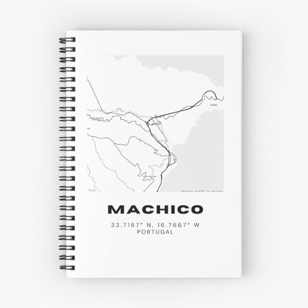 Item preview, Machico Portugal Coastal Map Poster – Minimalist Black and White City Print, Modern Travel Wall Art designed and sold by RM-Journey.