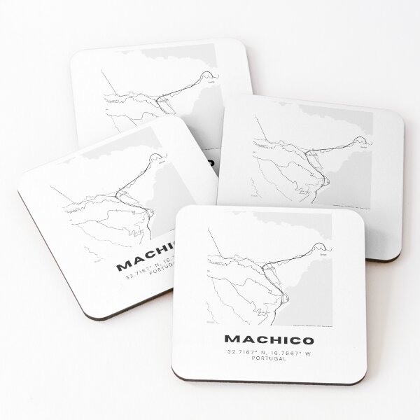 Item preview, Machico Portugal Coastal Map Poster – Minimalist Black and White City Print, Modern Travel Wall Art designed and sold by RM-Journey.
