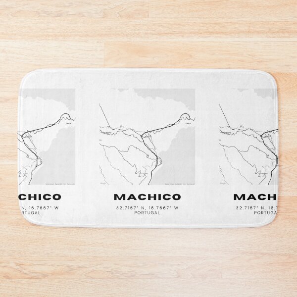 Item preview, Machico Portugal Coastal Map Poster – Minimalist Black and White City Print, Modern Travel Wall Art designed and sold by RM-Journey.