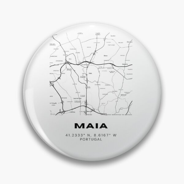 Item preview, Maia Portugal Minimalist City Map Print – Modern Black and White Wall Art, Travel Poster designed and sold by RM-Journey.
