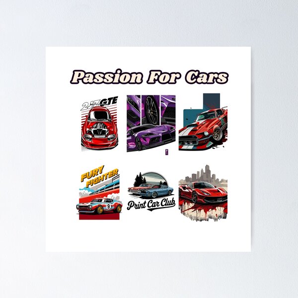 Item preview, Vintage Classic Car Passion For Cars designed and sold by PrintCarClub.