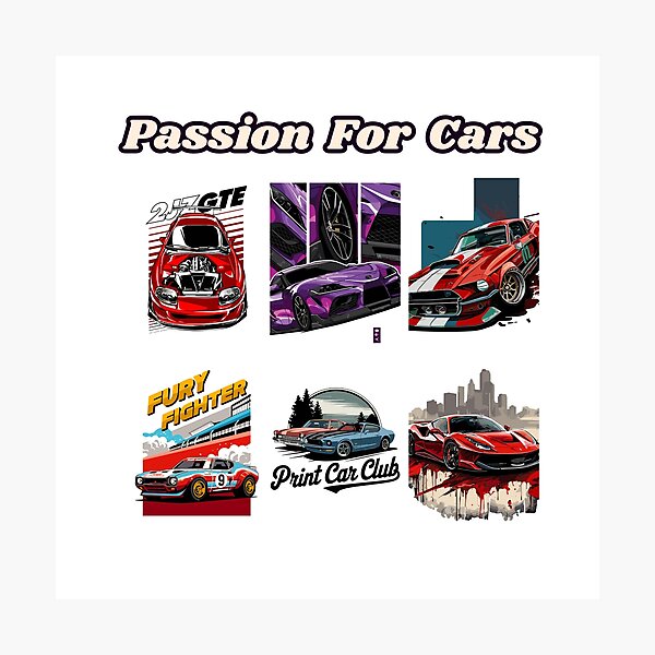 Item preview, Vintage Classic Car Passion For Cars designed and sold by PrintCarClub.