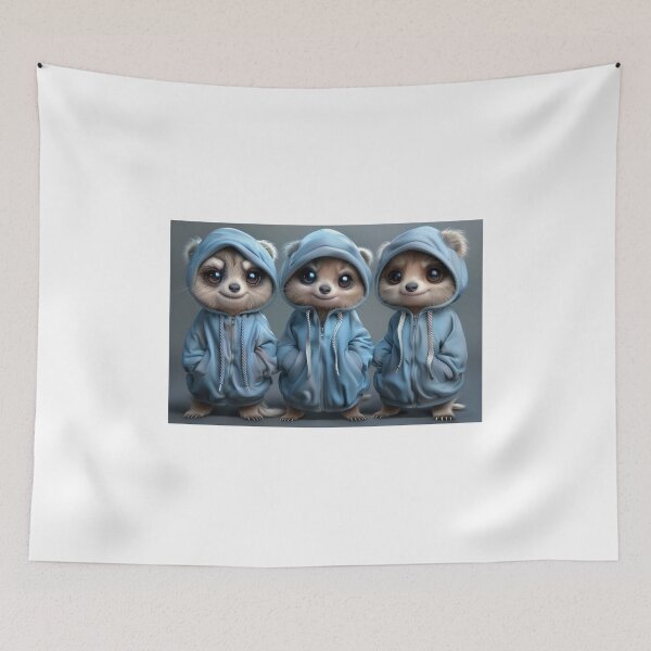 Item preview, Fluffy Gang In Blue Hoodies designed and sold by Jasperartist112.