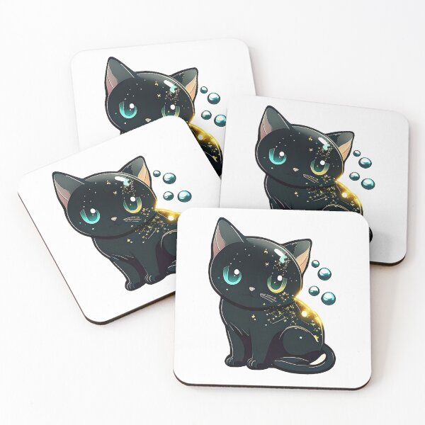 Artikelvorschau, Entzückender Chibi Bombay Cat Sticker – Niedliche schwarze Katze im Anime-Stil entworfen und verkauft von Pariunos.