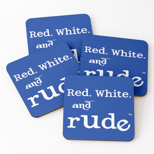Item preview, Red. White. and rUde™ (for dark products) designed and sold by AmericanArtLLC.