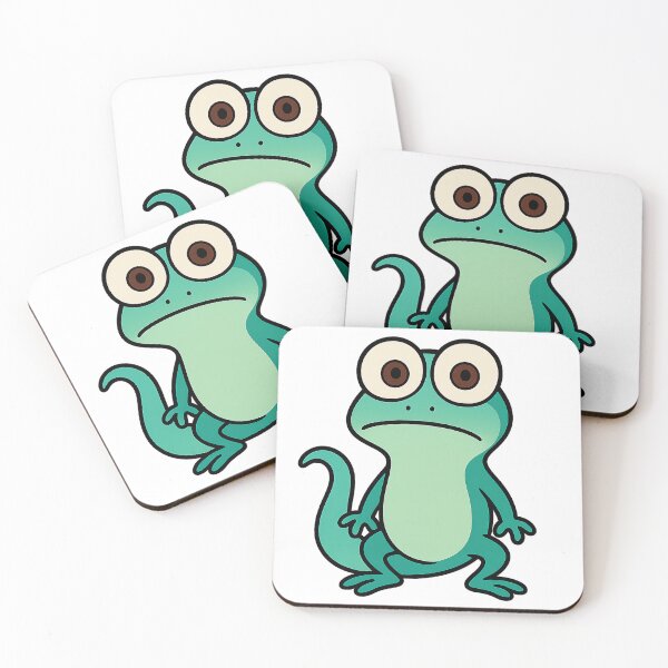 Artikelvorschau, Lustiges Cartoon-Eidechsen-Meme | Niedlicher Gecko-Frosch-Stil | Virales grünes Eidechsen-Design entworfen und verkauft von TypoVibeStudio.