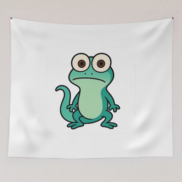 Item preview, Funny Cartoon Lizard Meme | Cute Gecko Frog Style | Viral Green Lizard Design designed and sold by TypoVibeStudio.