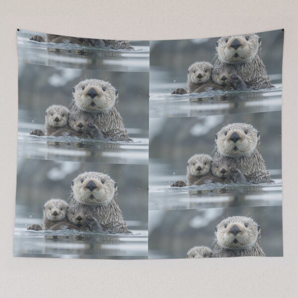 Item preview, Otterly Adorable Family Moment designed and sold by Jasperartist112.