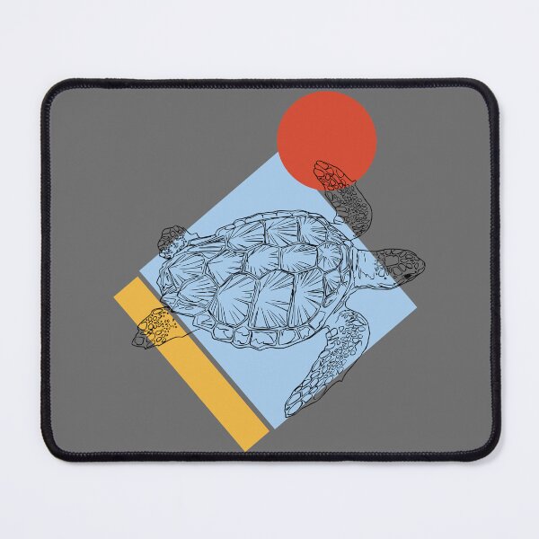 Item preview, Minimalist Sea Turtle with Geometric Shapes – Ocean, Sand, and Endangered Species Symbolism designed and sold by kiradreamshop.