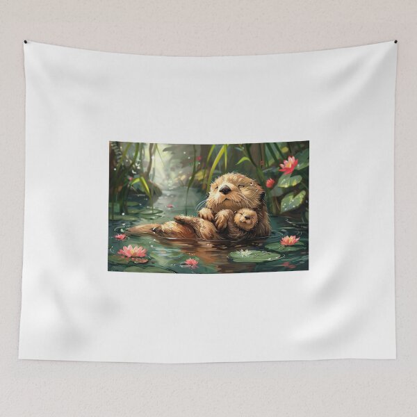 Item preview, Otter Serenity Among Blooms designed and sold by Jasperartist112.