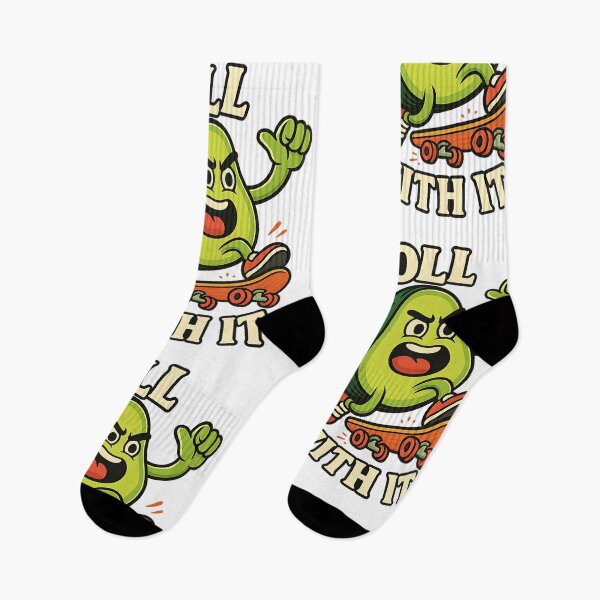 Item preview, Roll With It Skateboarding Avocado Cartoon designed and sold by BloomOfDesign.