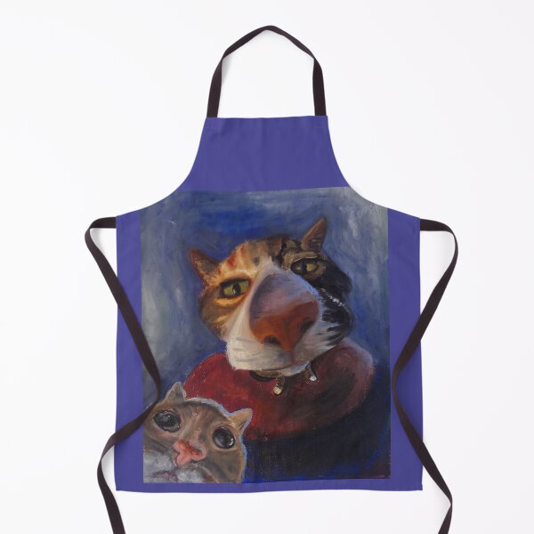 Item preview, Fisheye Funny Cats oil painting designed and sold by creativevandal.