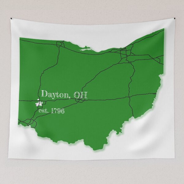 Item preview, Dayton, OH [Green] designed and sold by PhilbonianDezin.