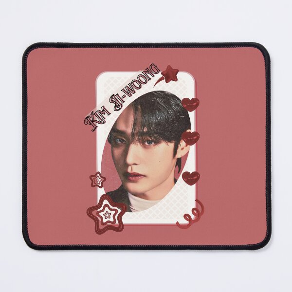Item preview, Zerobaseone Kim Ji Woong Korean Solo Artist Card Red Aesthetic Collage Design designed and sold by AJUNICE STUDIO.