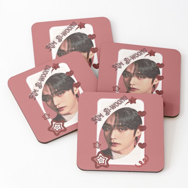 Item preview, Zerobaseone Kim Ji Woong Korean Solo Artist Card Red Aesthetic Collage Design designed and sold by AJUNICE STUDIO.
