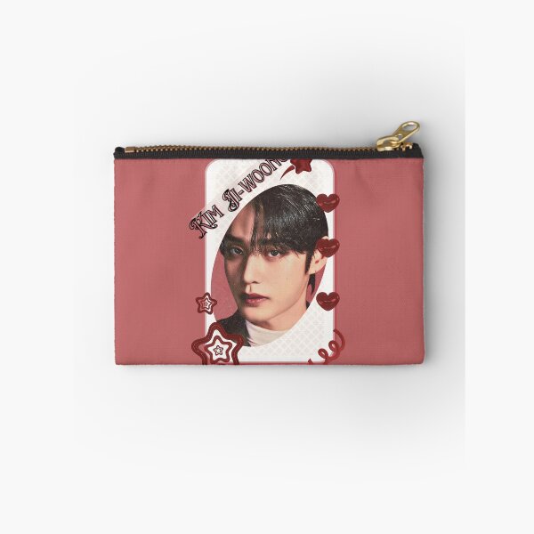 Item preview, Zerobaseone Kim Ji Woong Korean Solo Artist Card Red Aesthetic Collage Design designed and sold by AJUNICE STUDIO.