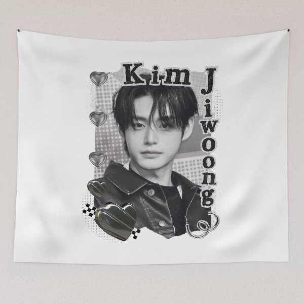 Item preview, Zerobaseone Kim Ji Woong Kpop Solo Artist Black and White Collage Digital Art Portrait designed and sold by AJUNICE STUDIO.