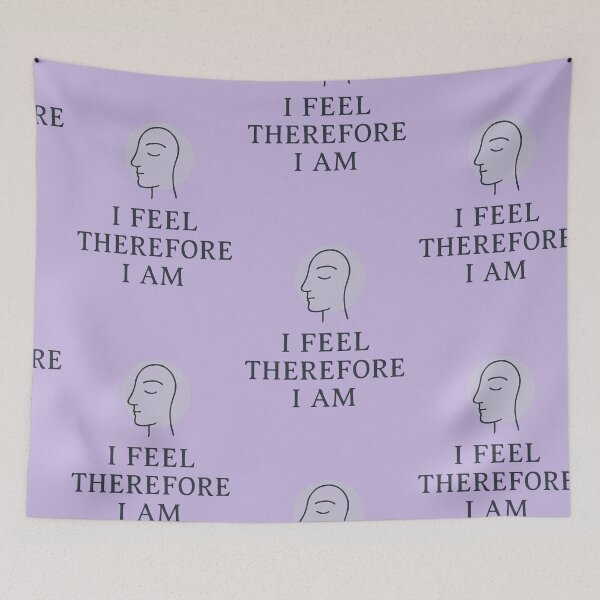 Item preview, I Feel Therefore I Am – Empath Awareness Line Art Design designed and sold by Quiet Power Co..