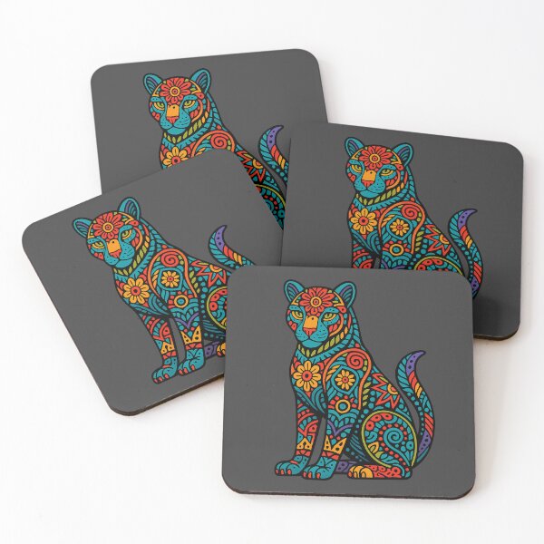 Item preview, Colorful Jaguar Alebrije designed and sold by Ahau Designs.