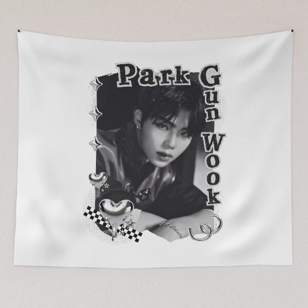 Item preview, Zerobaseone Park Gun Wook Kpop Solo Artist Black and White Collage Digital Art Portrait designed and sold by AJUNICE STUDIO.