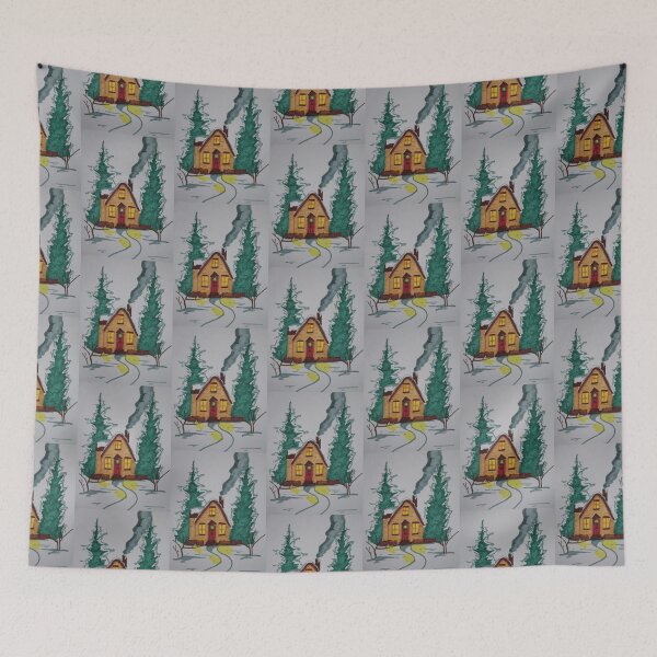 Item preview, Festive house in a snowy landscape designed and sold by Life's eye Art and photography.