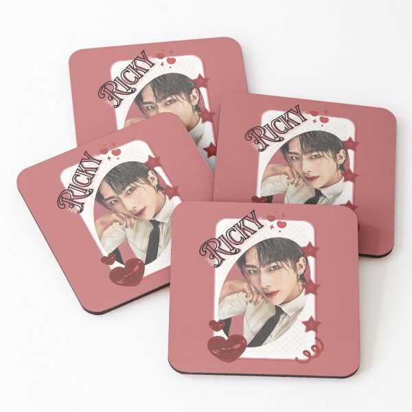 Item preview, Zerobaseone Ricky Korean Solo Artist Card Red Aesthetic Collage Design designed and sold by AJUNICE STUDIO.