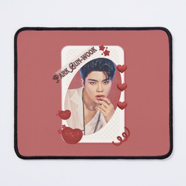Item preview, Zerobaseone Park Gun Wook Korean Solo Artist Card Red Aesthetic Collage Design designed and sold by AJUNICE STUDIO.
