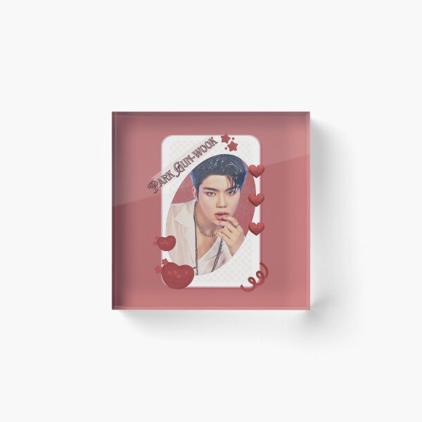 Item preview, Zerobaseone Park Gun Wook Korean Solo Artist Card Red Aesthetic Collage Design designed and sold by AJUNICE STUDIO.