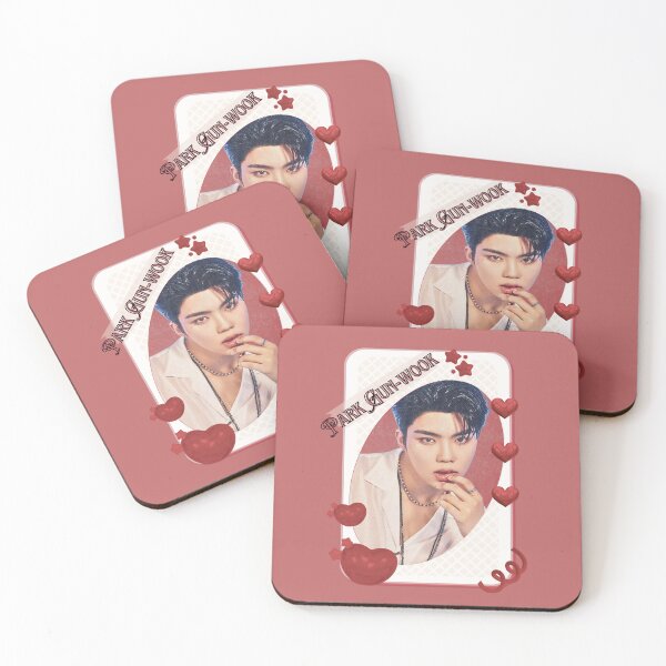 Item preview, Zerobaseone Park Gun Wook Korean Solo Artist Card Red Aesthetic Collage Design designed and sold by AJUNICE STUDIO.