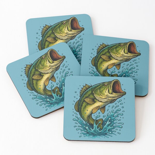 Item preview, Largemouth Bass Illustration – Fishing Design designed and sold by NoRestDesigns.